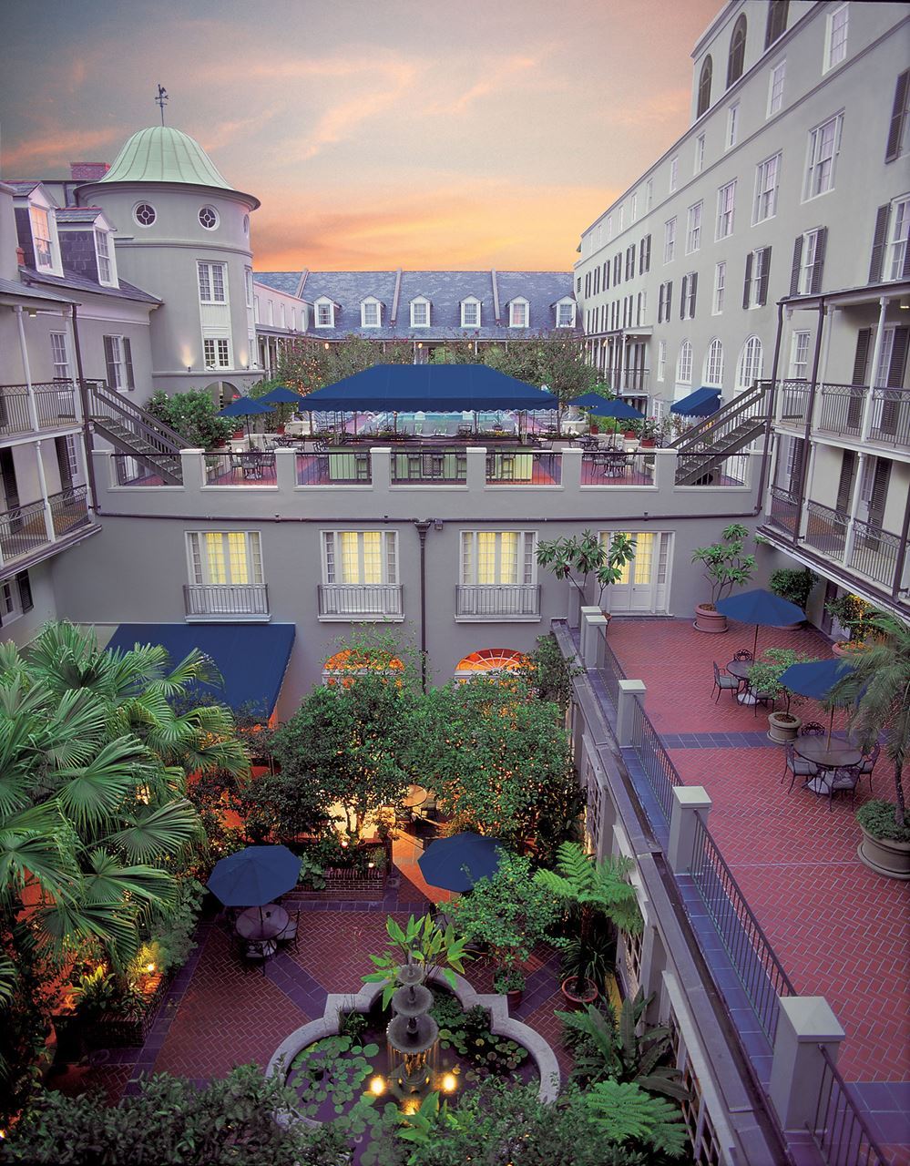 view of Royal Sonesta Hotel courtyard