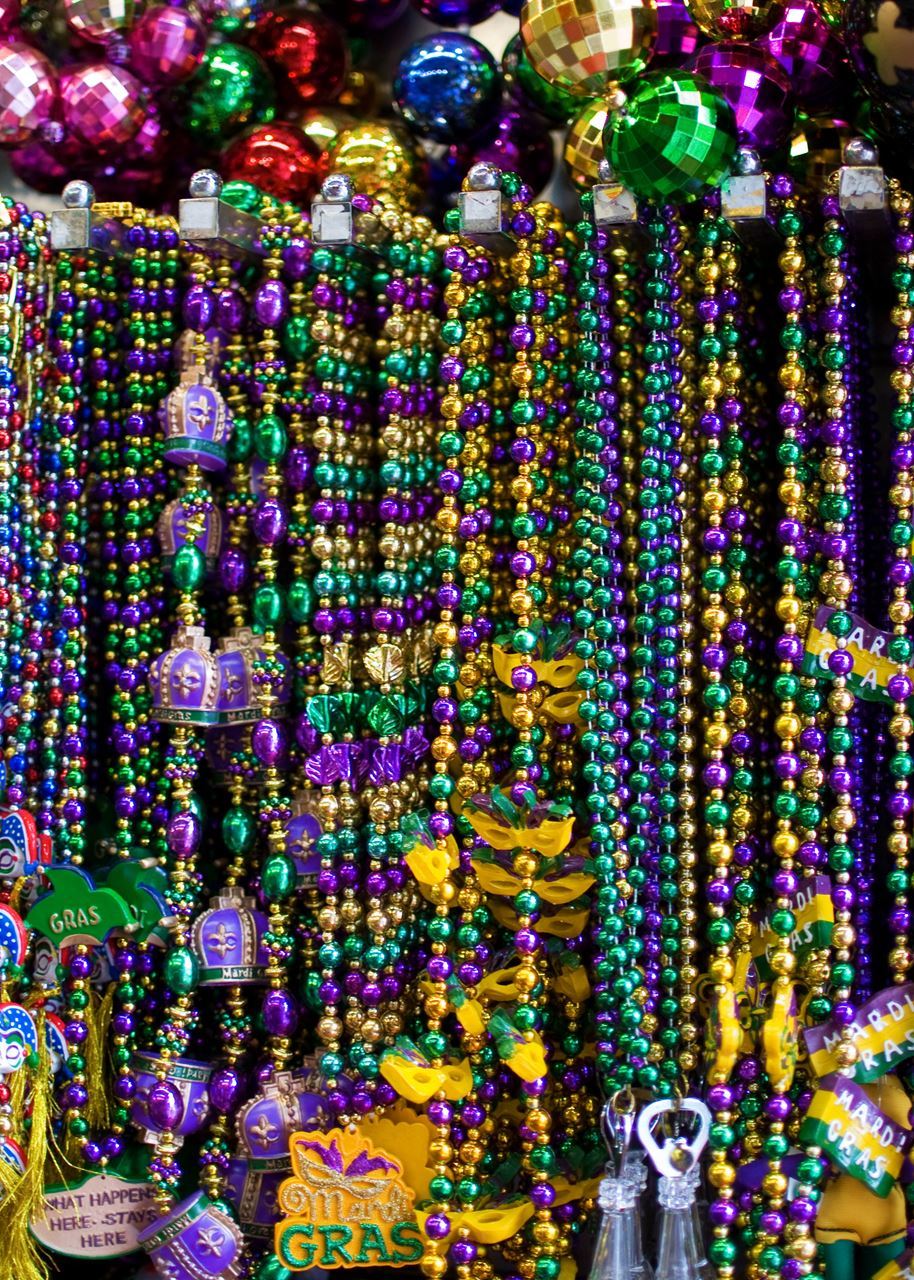 Mardi Gras beaded necklaces