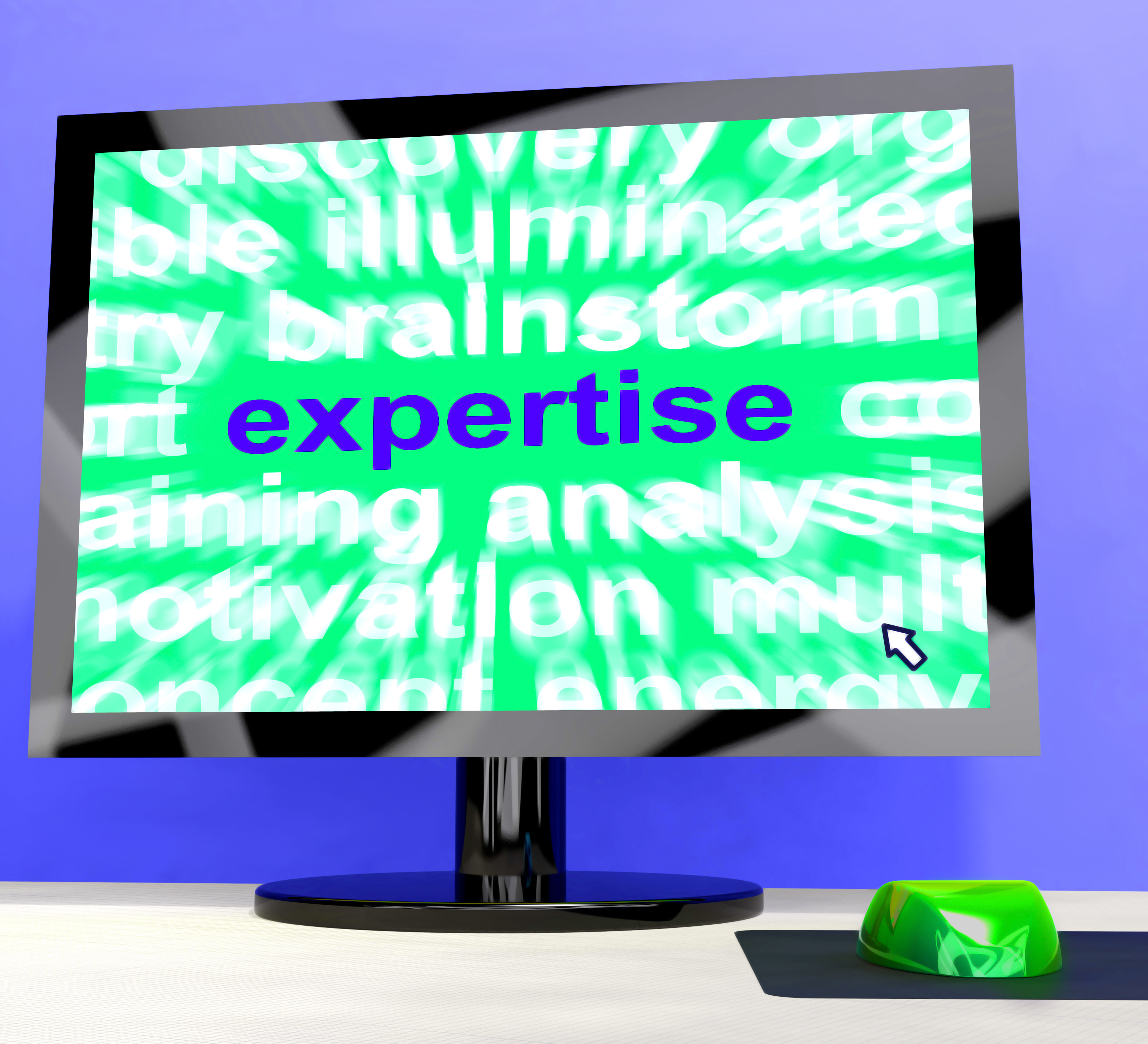 computer screen highlighting the word expertise